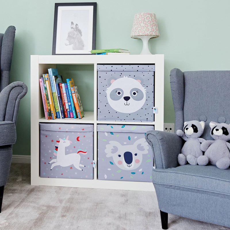 Ordnungsbox mit Deckel – HAPPY KIDS [motiv:Einhorn]