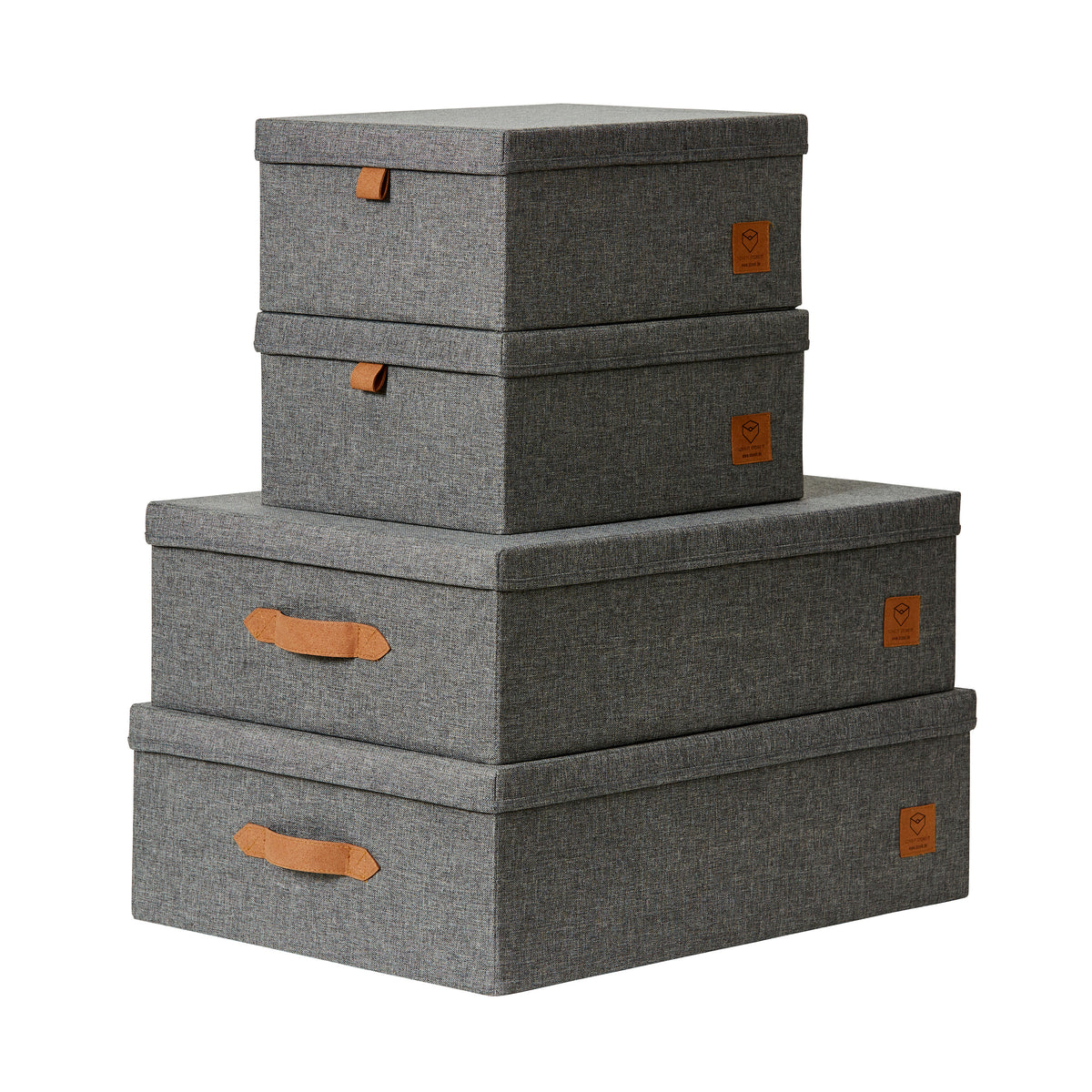 Aufbewahrungsboxen mit Deckel – PREMIUM GRAU