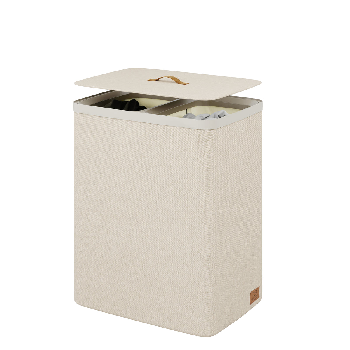 Wäschesammler mit Unterteilern, 100l, 67x56x40 cm – PREMIUM