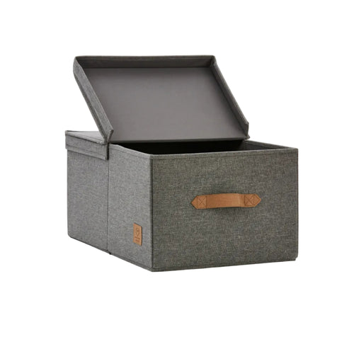 Aufbewahrungsbox mit Klappdeckel – ESSENTIALS [farbe:Grau]