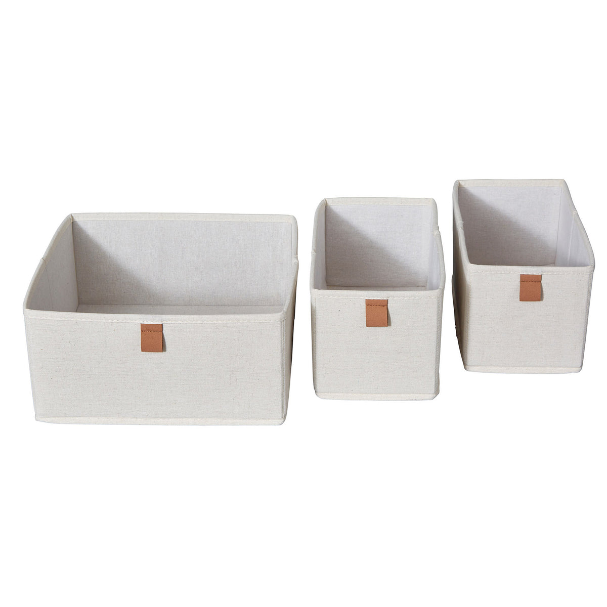3er Set Aufbewahrungsbox Stoff – PREMIUM