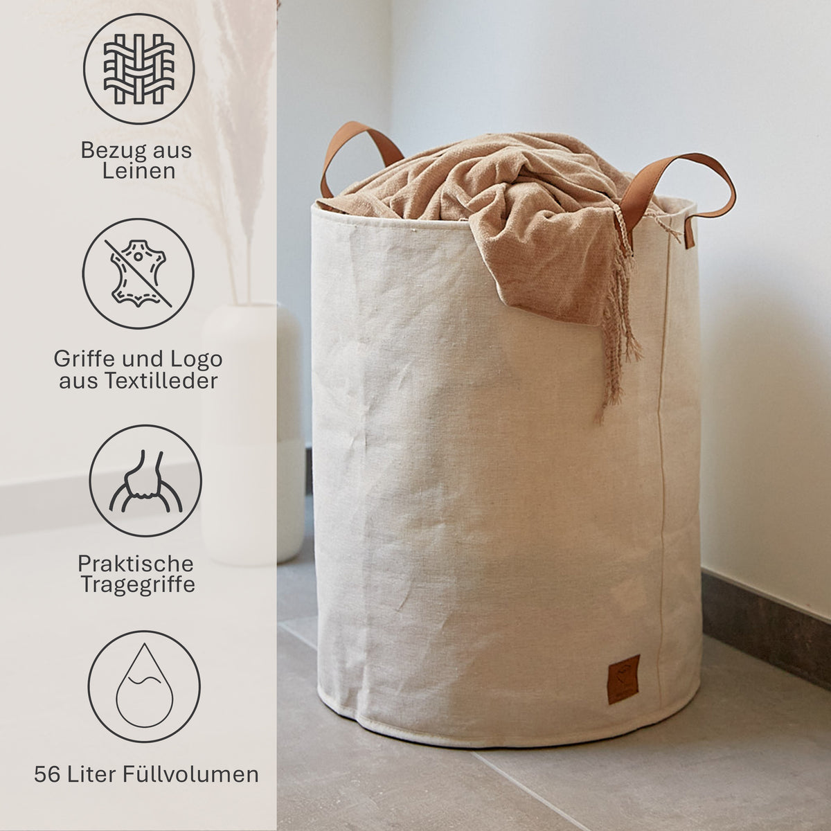 Aufbewahrungskorb mit Griffen, 40x40x45 cm – PREMIUM