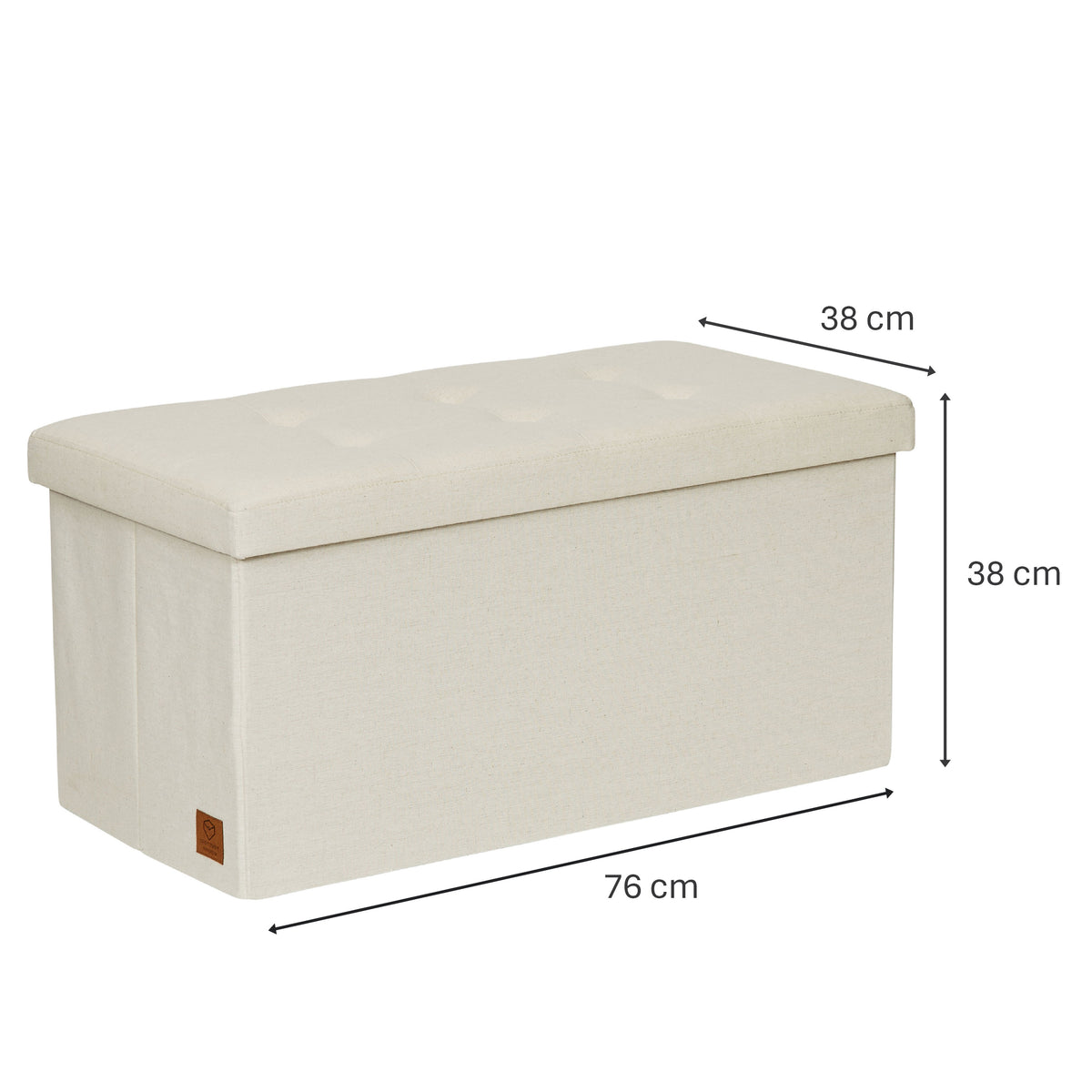 Sitzbank mit Stauraum, 76x38x38 cm – PREMIUM