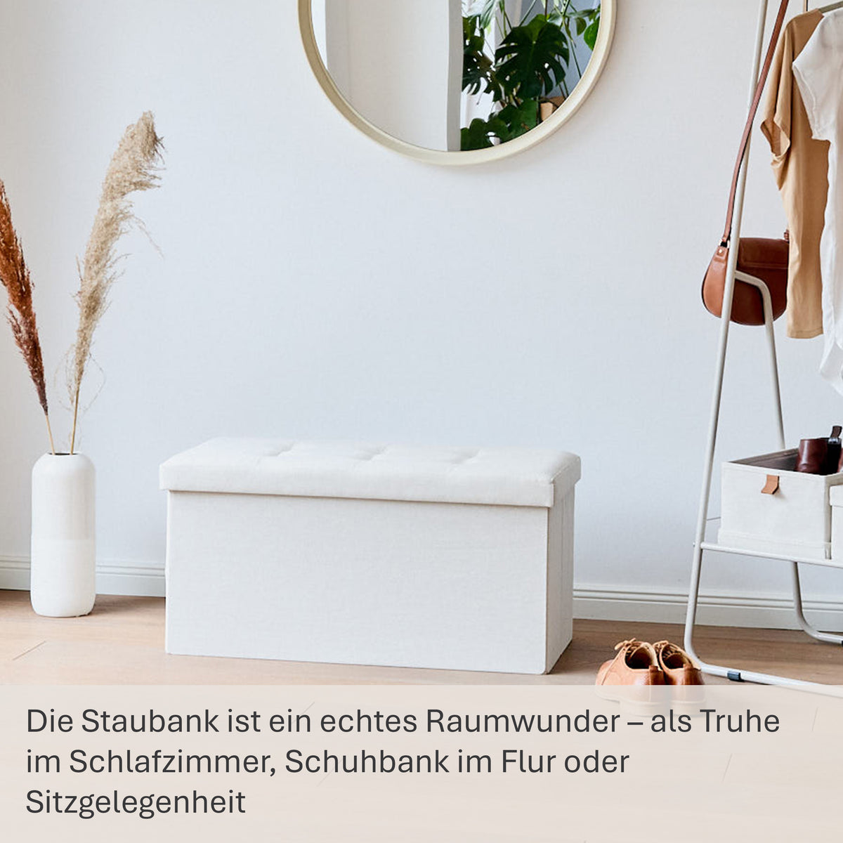 Sitzbank mit Stauraum, 76x38x38 cm – PREMIUM