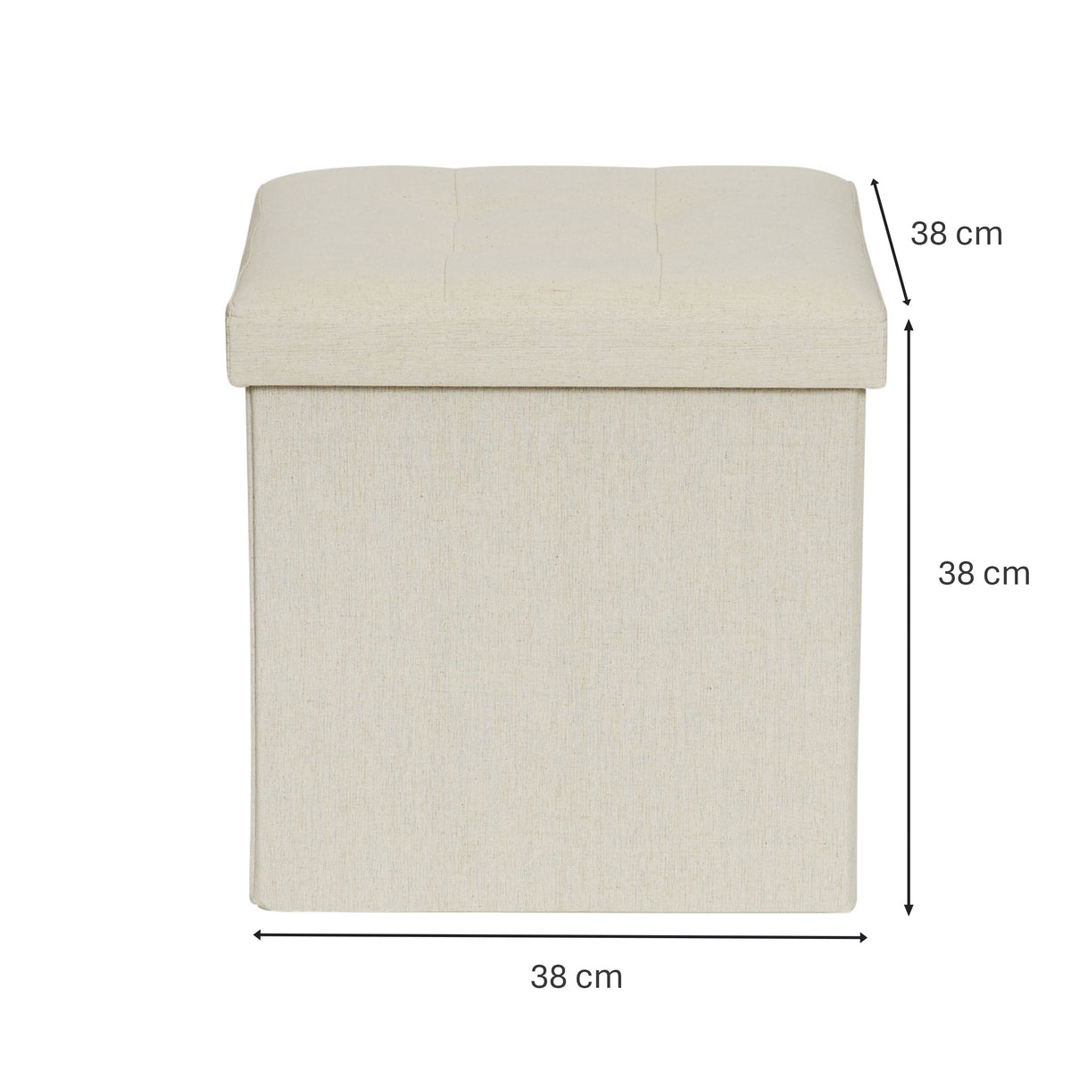 Sitzhocker mit Stauraum, 38x38x38 cm – PREMIUM