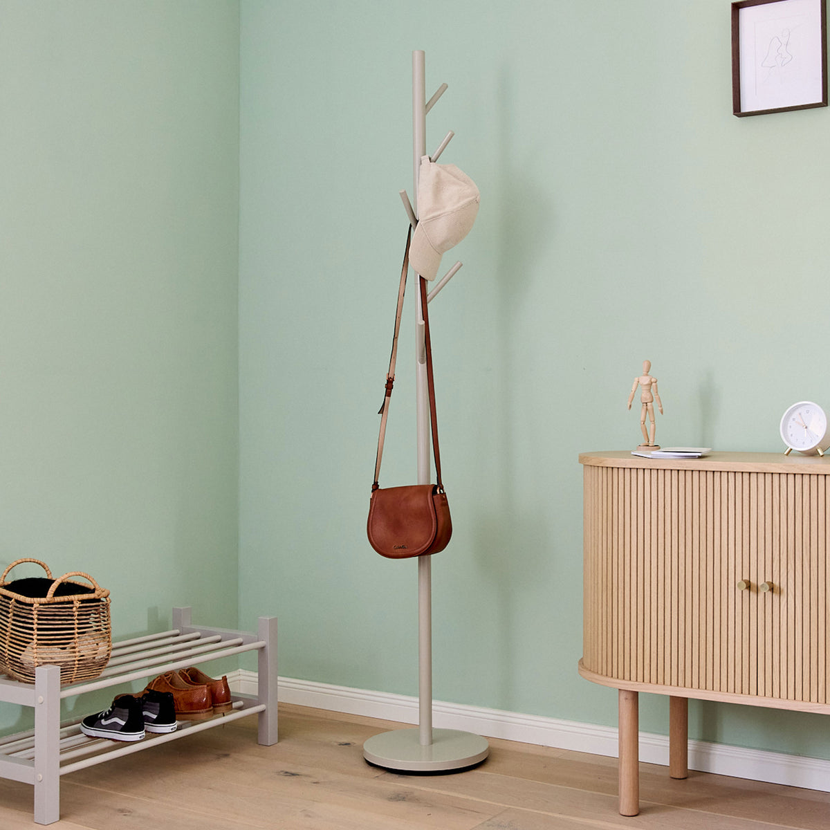 Loft Jackenständer Metall, Greige, Höhe 170 cm
