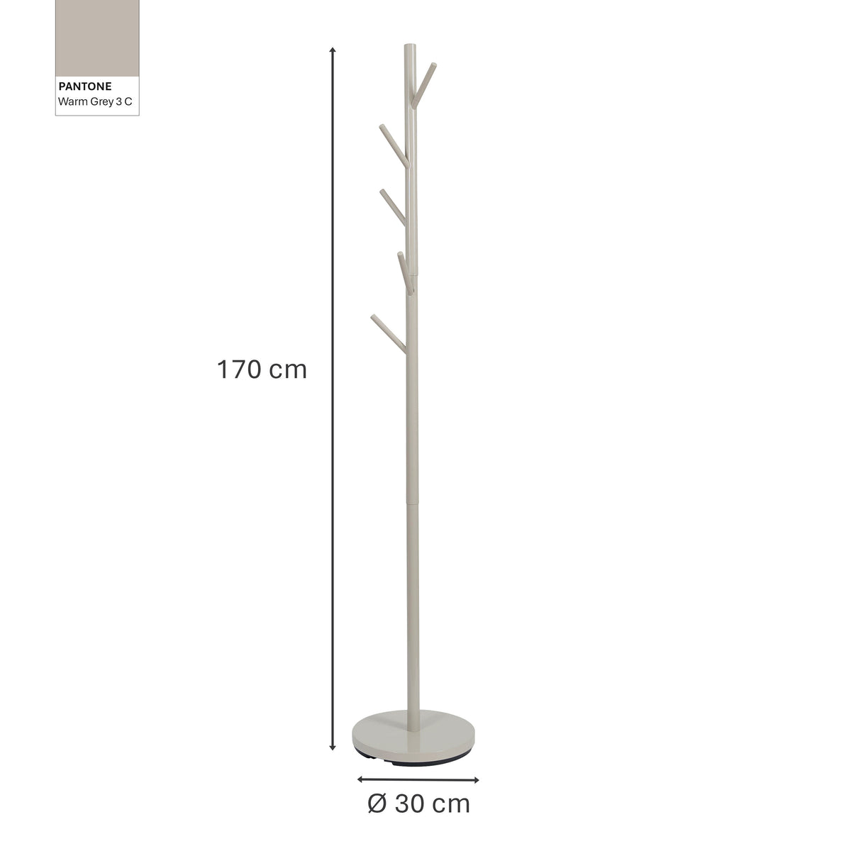 Loft Jackenständer Metall, Greige, Höhe 170 cm