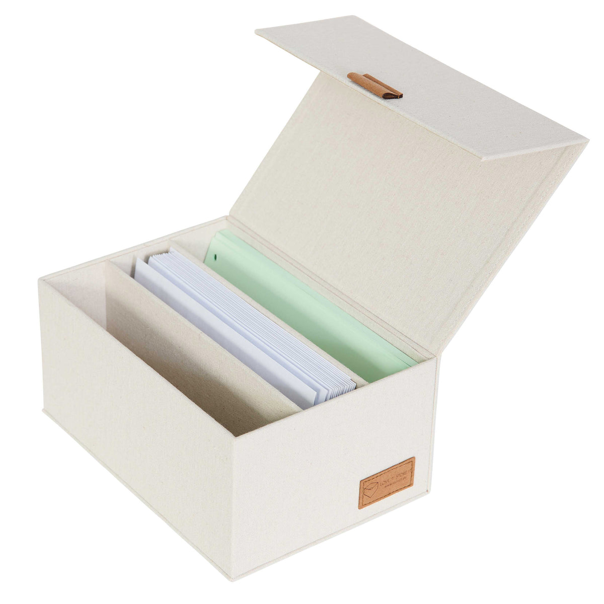 Aufbewahrungsbox mit Deckel, 23x18x12 cm – PREMIUM NATUR
