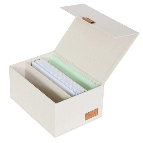 Aufbewahrungsbox mit Deckel, 23x18x12 cm – PREMIUM NATUR