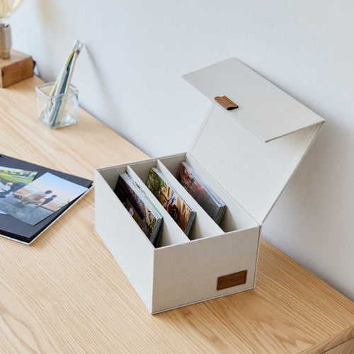 Aufbewahrungsbox mit Deckel, 23x18x12 cm – PREMIUM NATUR