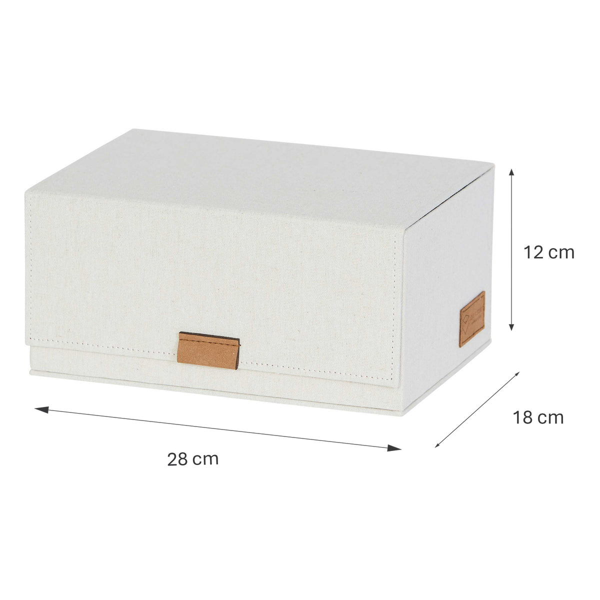 Aufbewahrungsbox mit Deckel, 23x18x12 cm – PREMIUM NATUR
