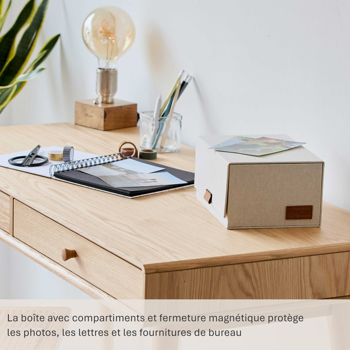 Aufbewahrungsbox mit Deckel, 23x18x12 cm – PREMIUM NATUR