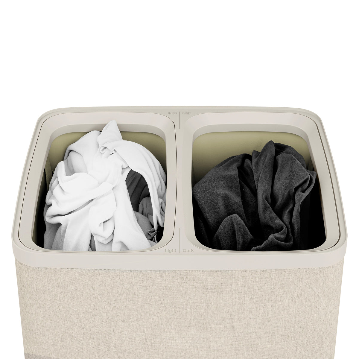 Wäschesammler mit Unterteilern, 100l, 67x56x40 cm – PREMIUM