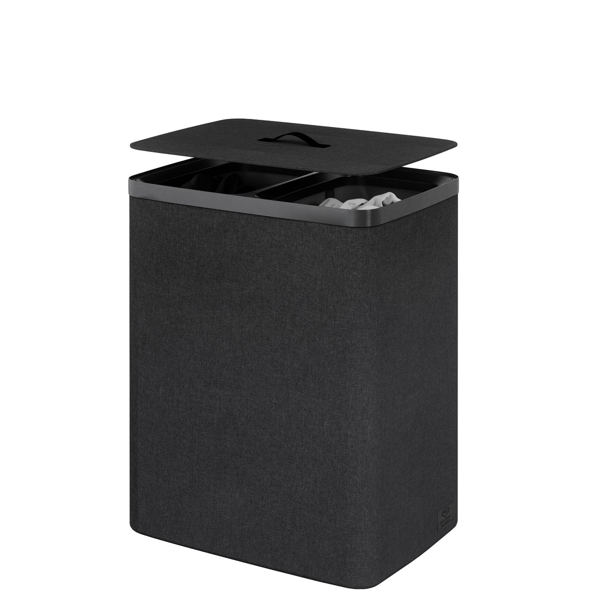 Wäschesammler mit Unterteilern, 100l, 67x56x40 cm – PREMIUM