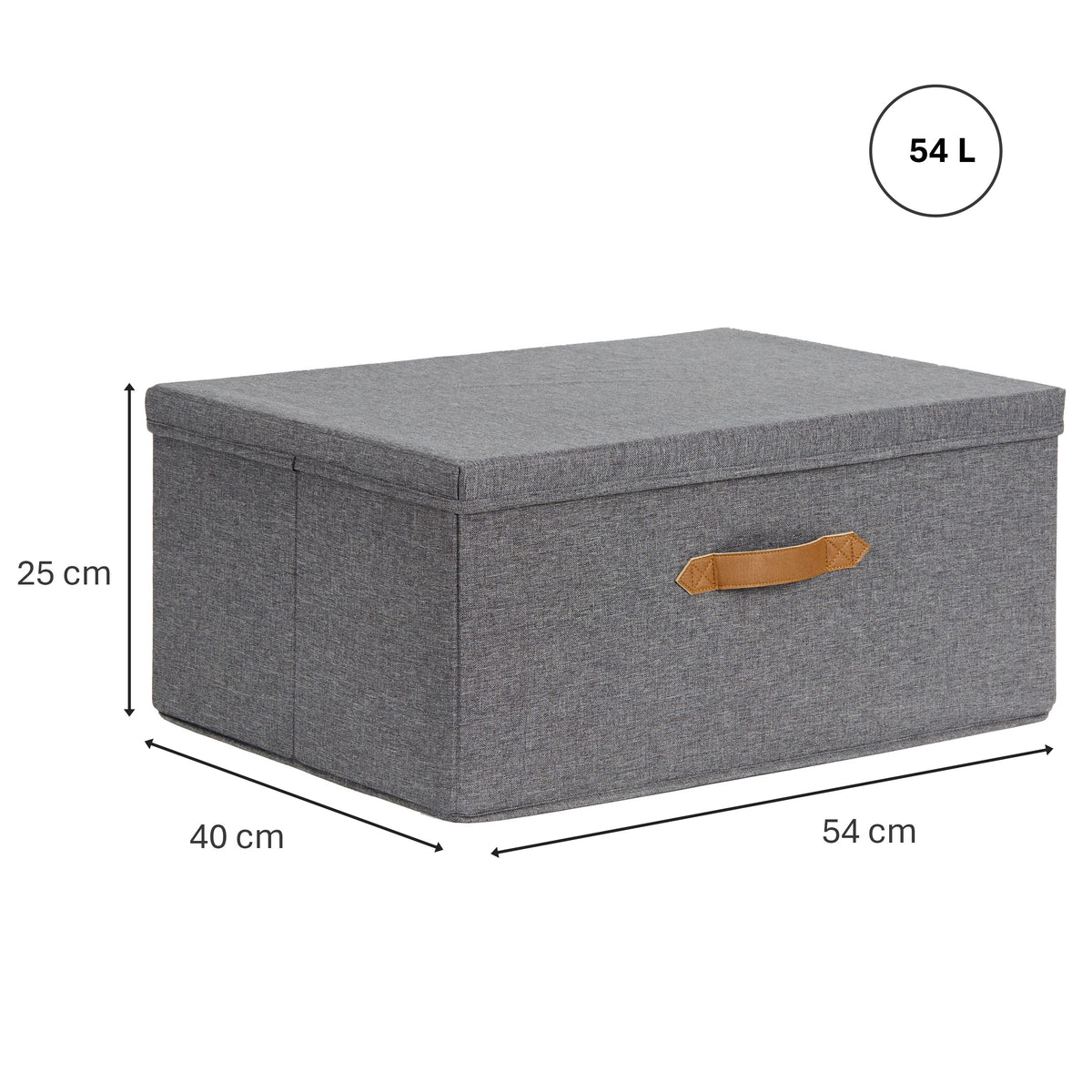 Aufbewahrungsbox mit Deckel, 54x40x25 cm – PREMIUM