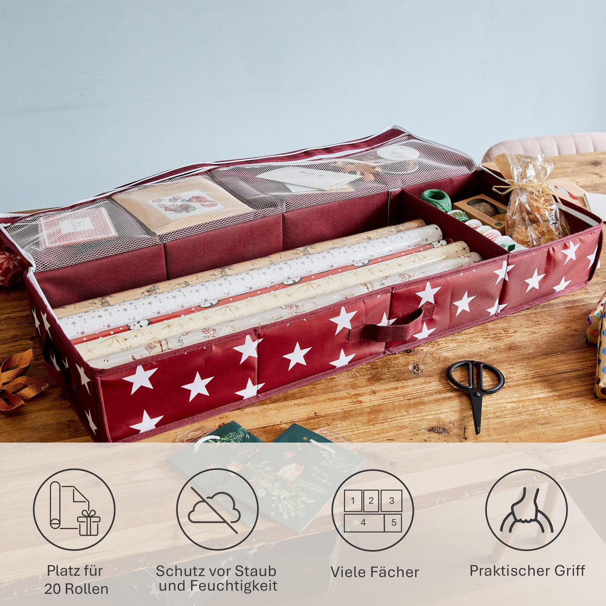 Geschenkpapier Organizer, Stern – WEIHNACHTEN