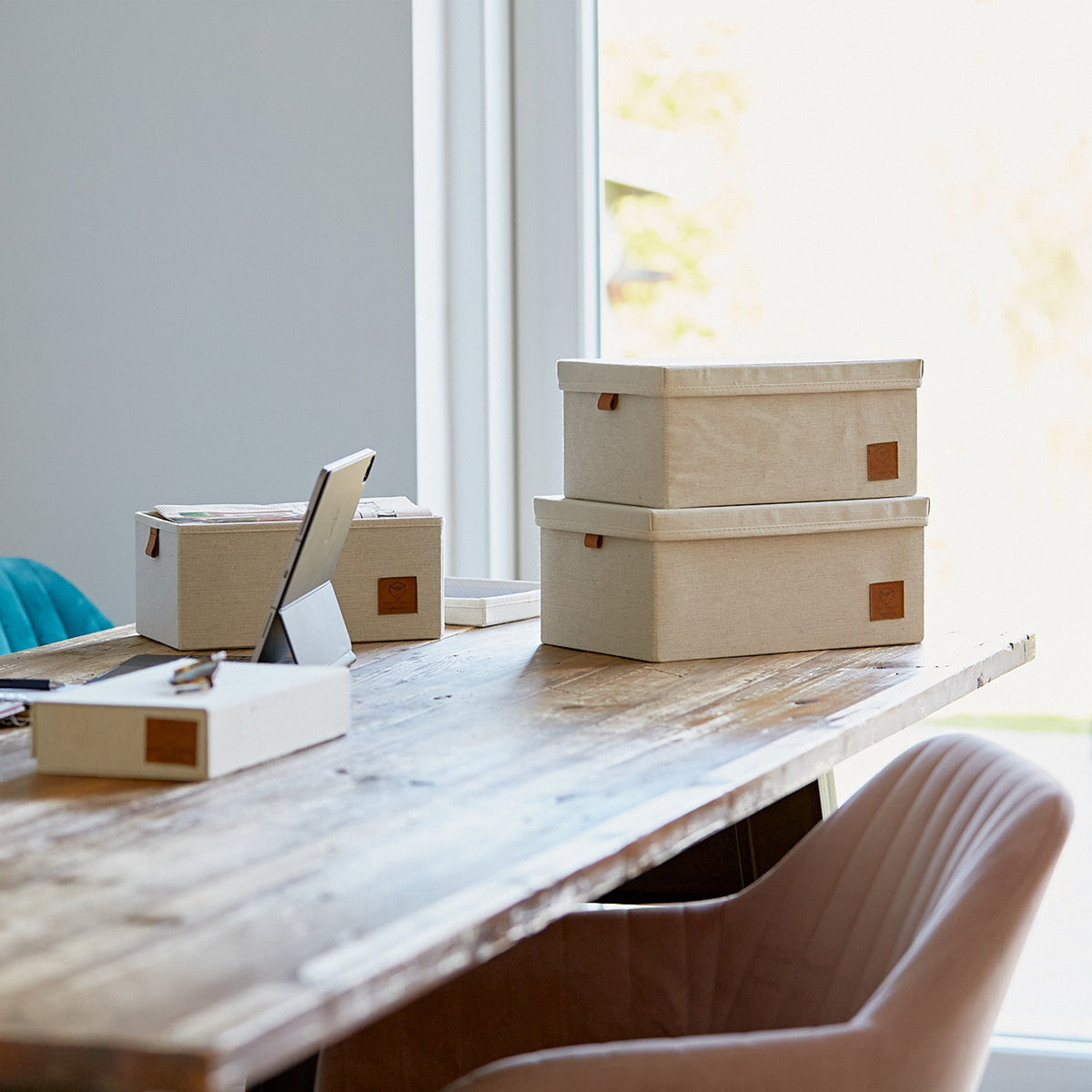 Aufbewahrungsboxen Stoff mit Deckel – PREMIUM
