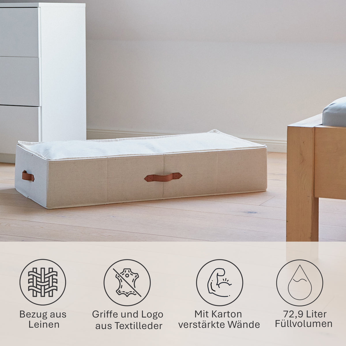 Unterbettkommode, 90x45x18 cm – PREMIUM