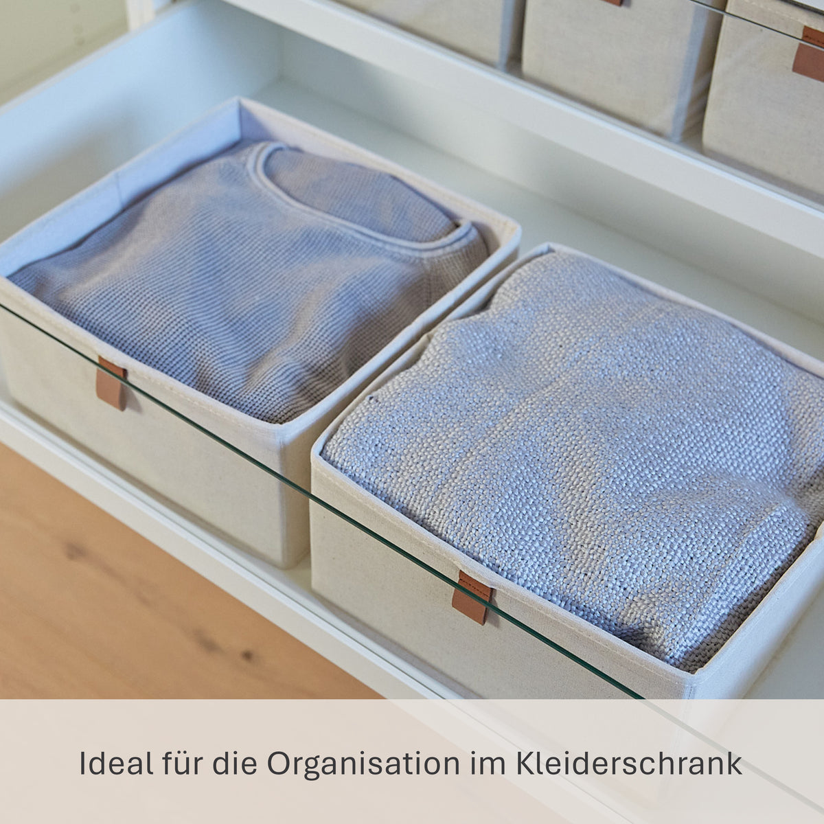 Aufbewahrungsboxen Stoff 2-teilig – PREMIUM