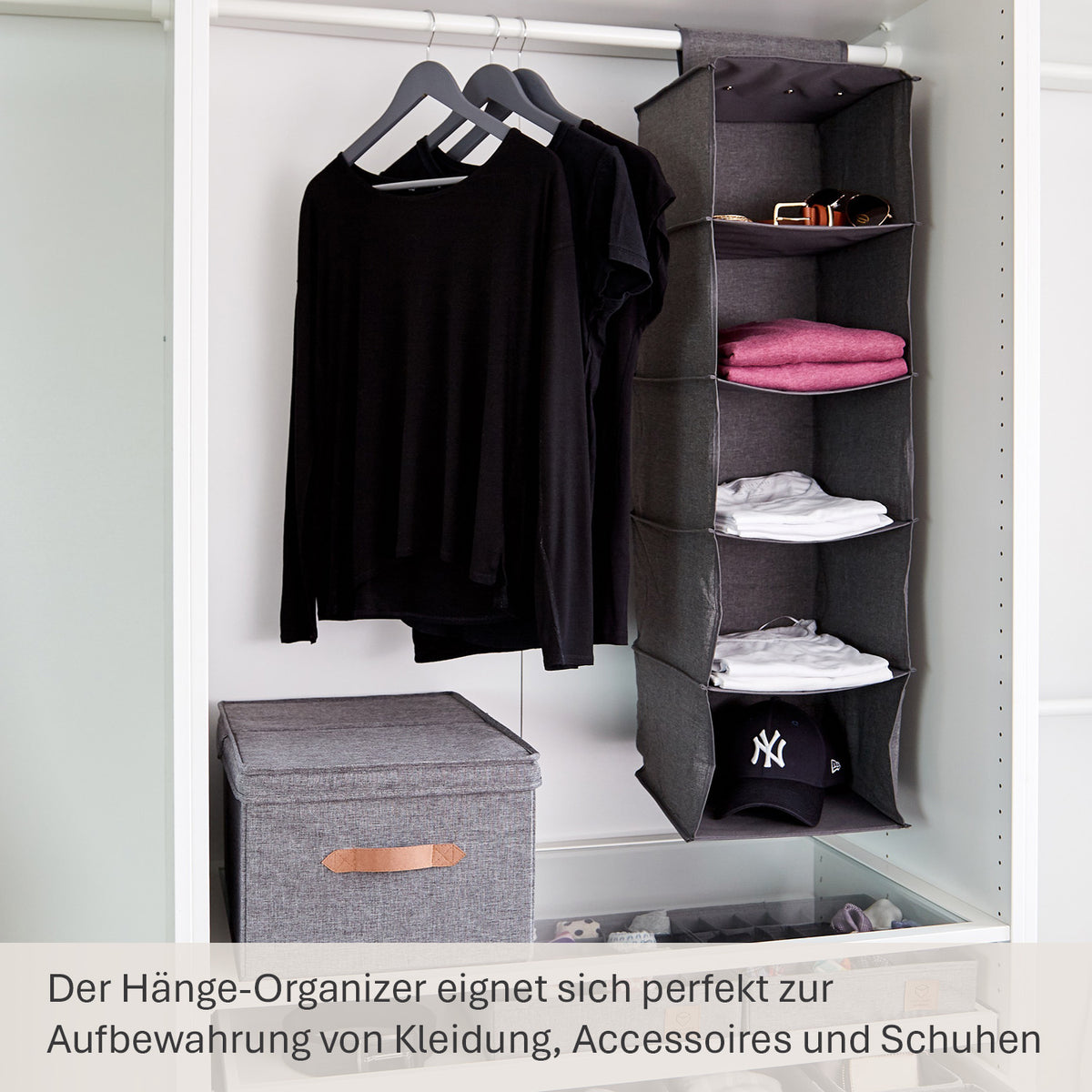 Hängeregal für Kleiderstange – PREMIUM GRAU