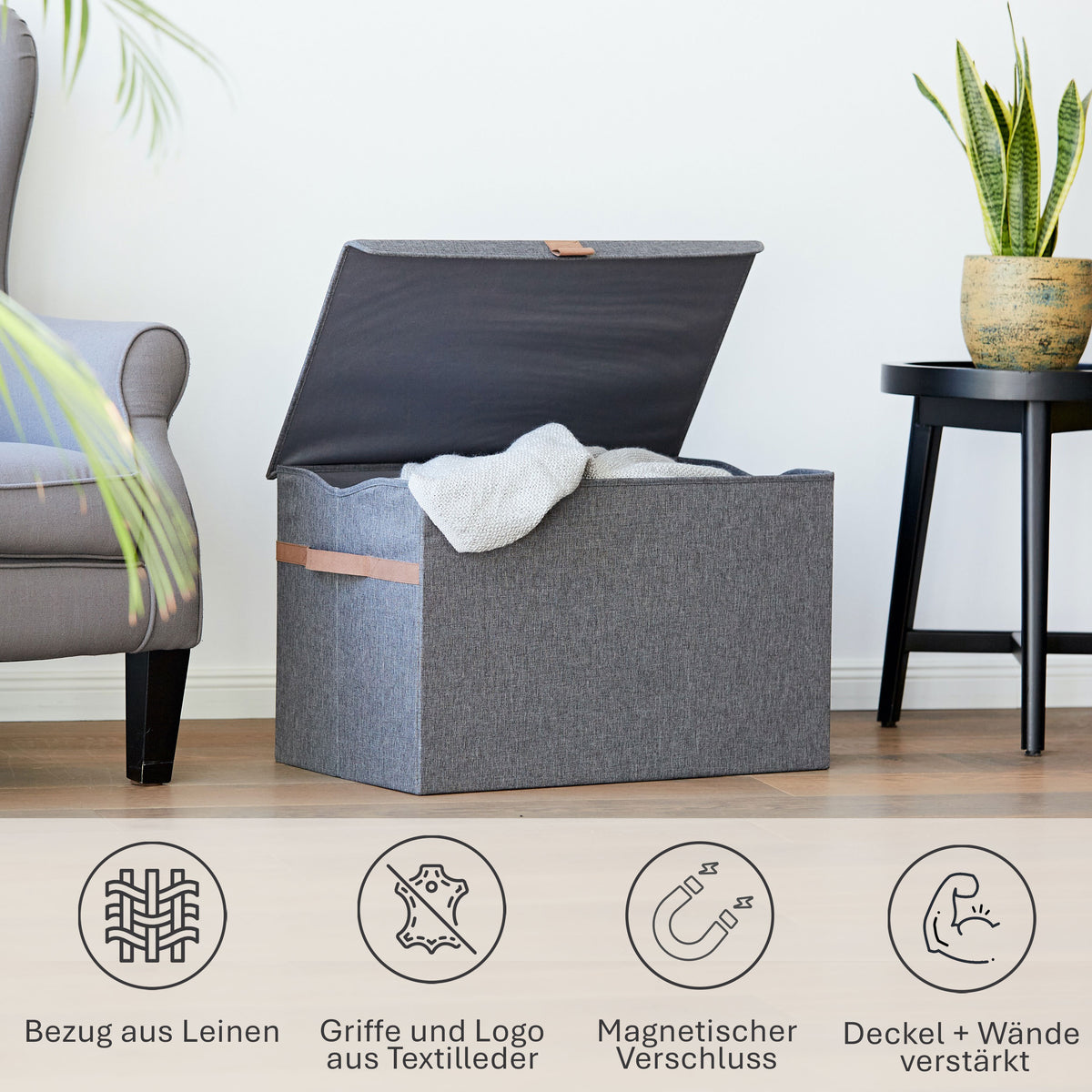 Aufbewahrungsbox mit Deckel Groß – PREMIUM