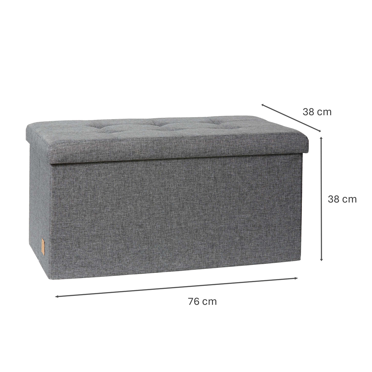 Sitzbank mit Stauraum, 76x38x38 cm – PREMIUM