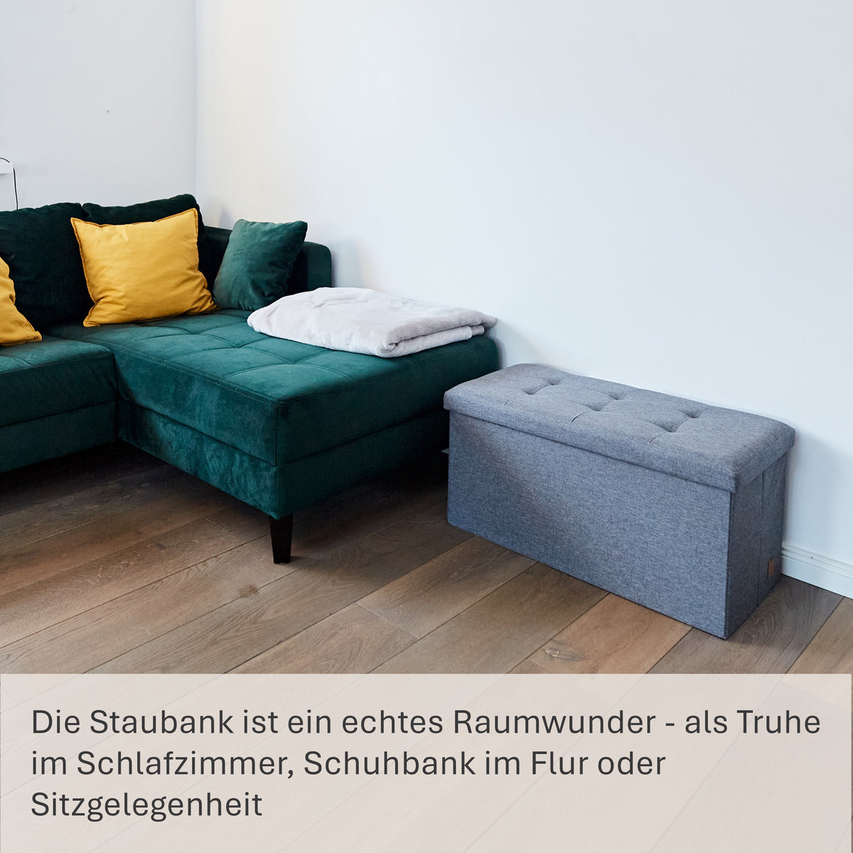 Sitzbank mit Stauraum, 76x38x38 cm – PREMIUM
