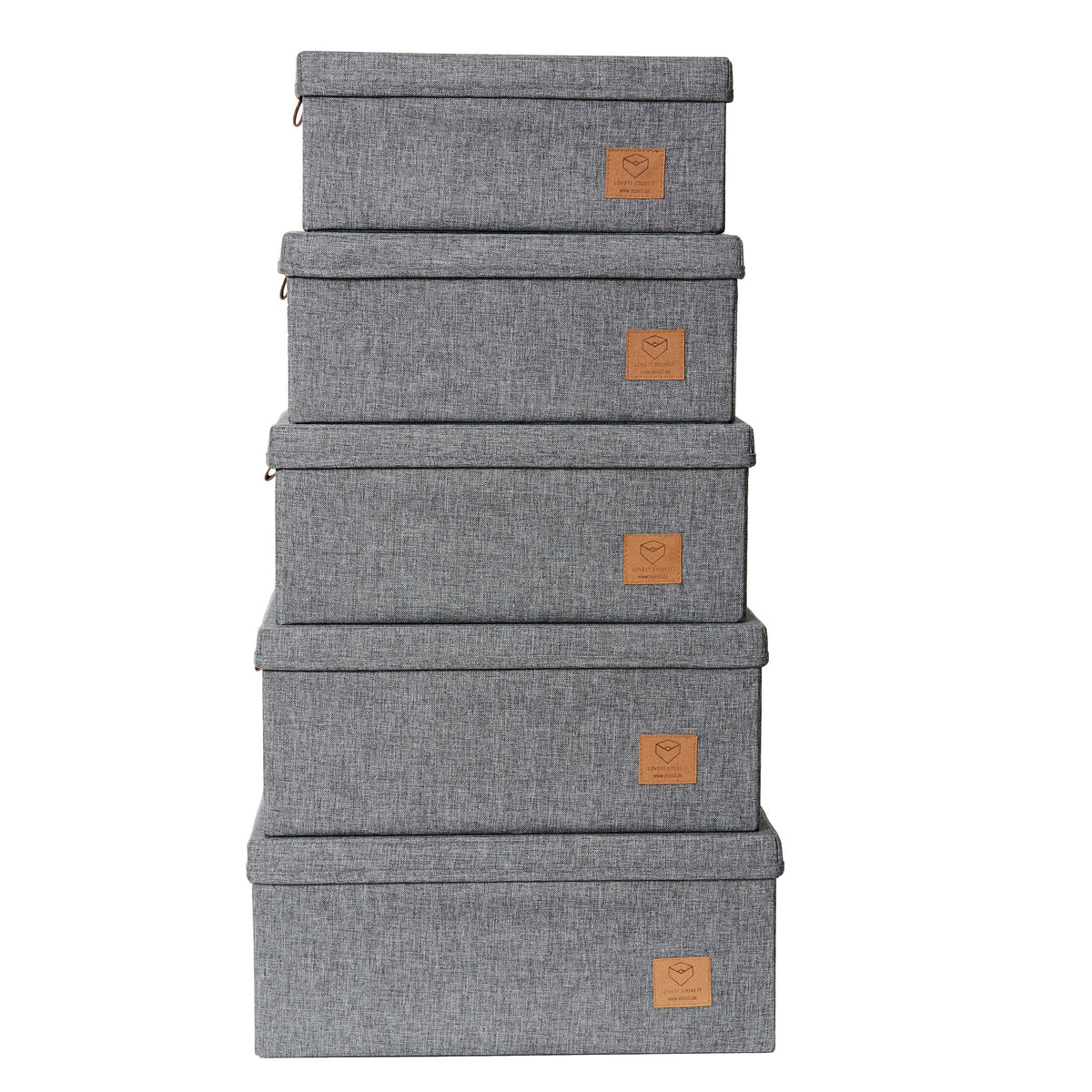 Aufbewahrungsbox mit Deckel Stoff 5-teilig – ESSENTIALS