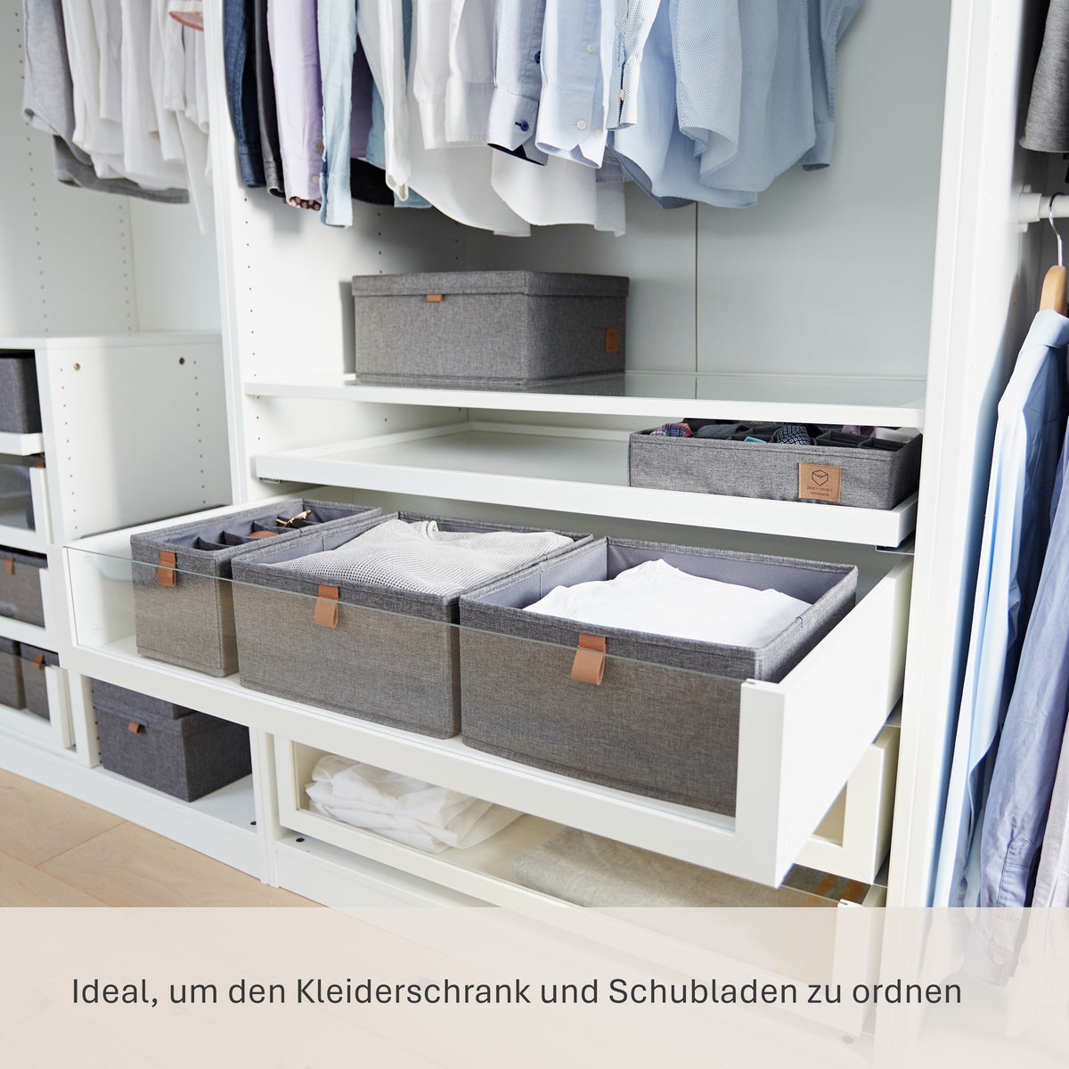 Aufbewahrungsboxen Stoff 2-teilig – PREMIUM