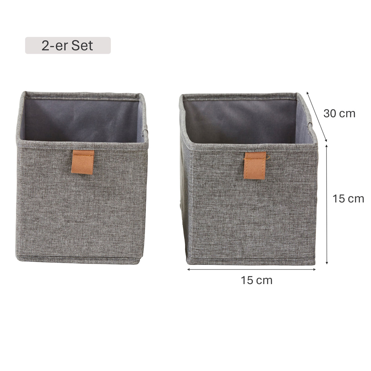 Schubladenbox 2-teilig, 15x30x15 cm – PREMIUM
