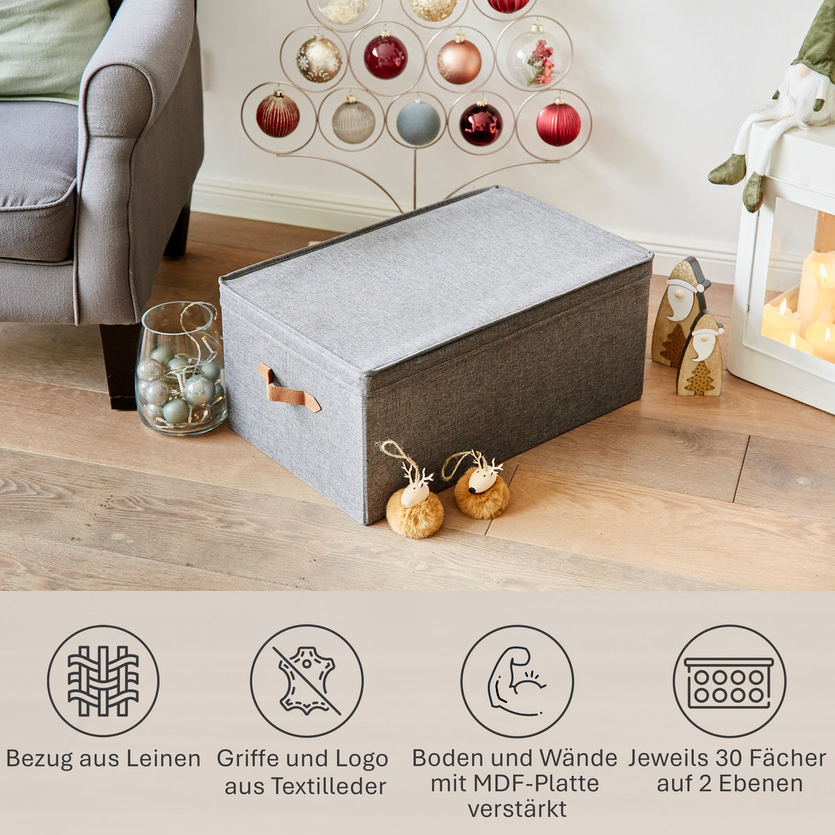 Aufbewahrungsbox für Weihnachtskugeln – PREMIUM