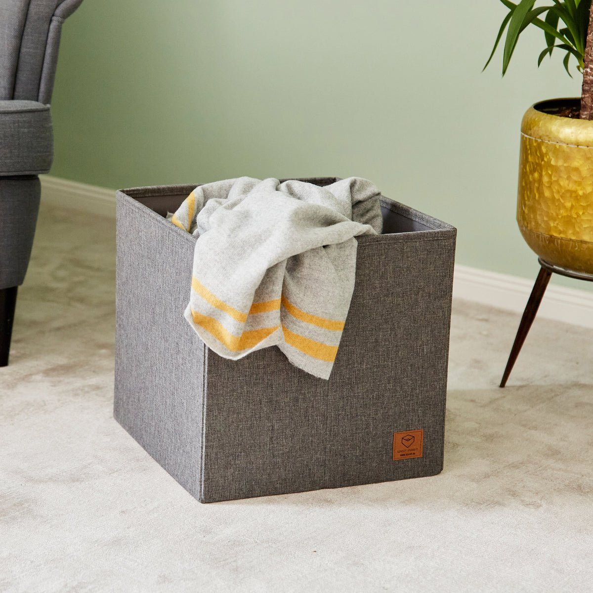 3-in-1 Sitzhocker mit Stauraum – PREMIUM GRAU
