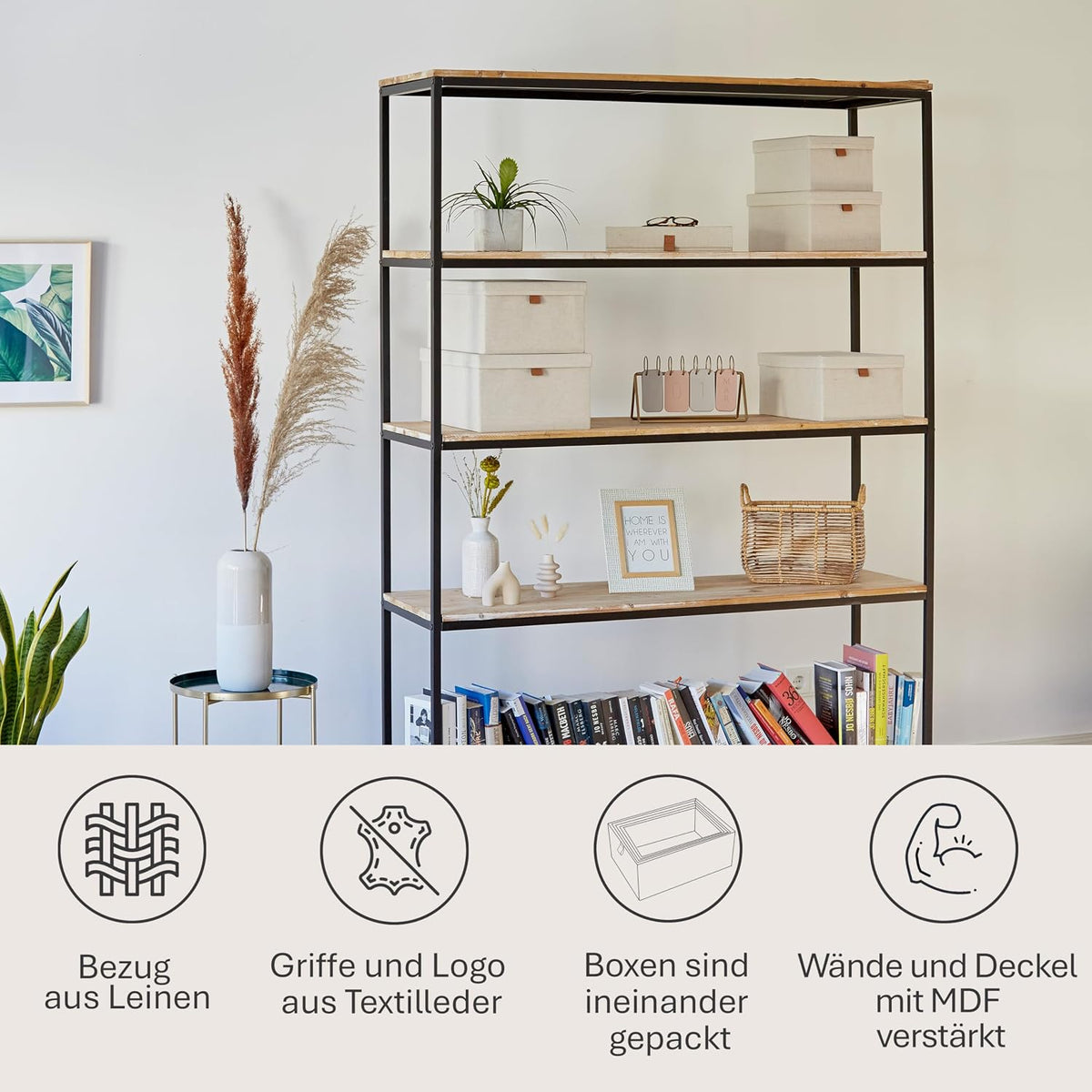 Aufbewahrungsboxen Stoff mit Deckel – PREMIUM