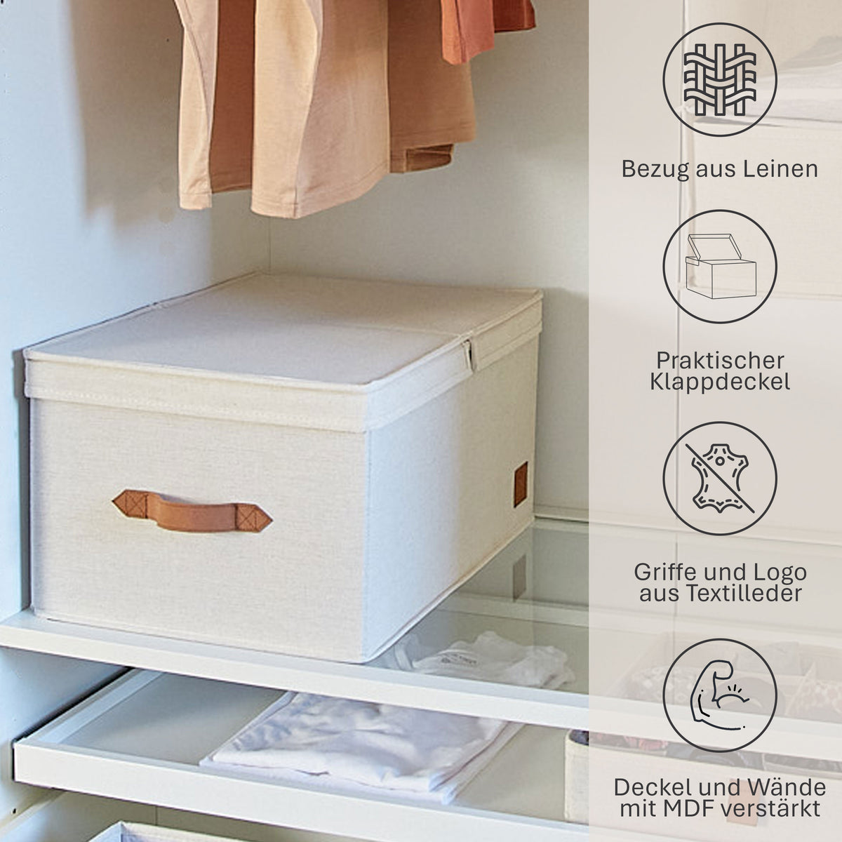 Aufbewahrungsbox mit Klappdeckel – PREMIUM