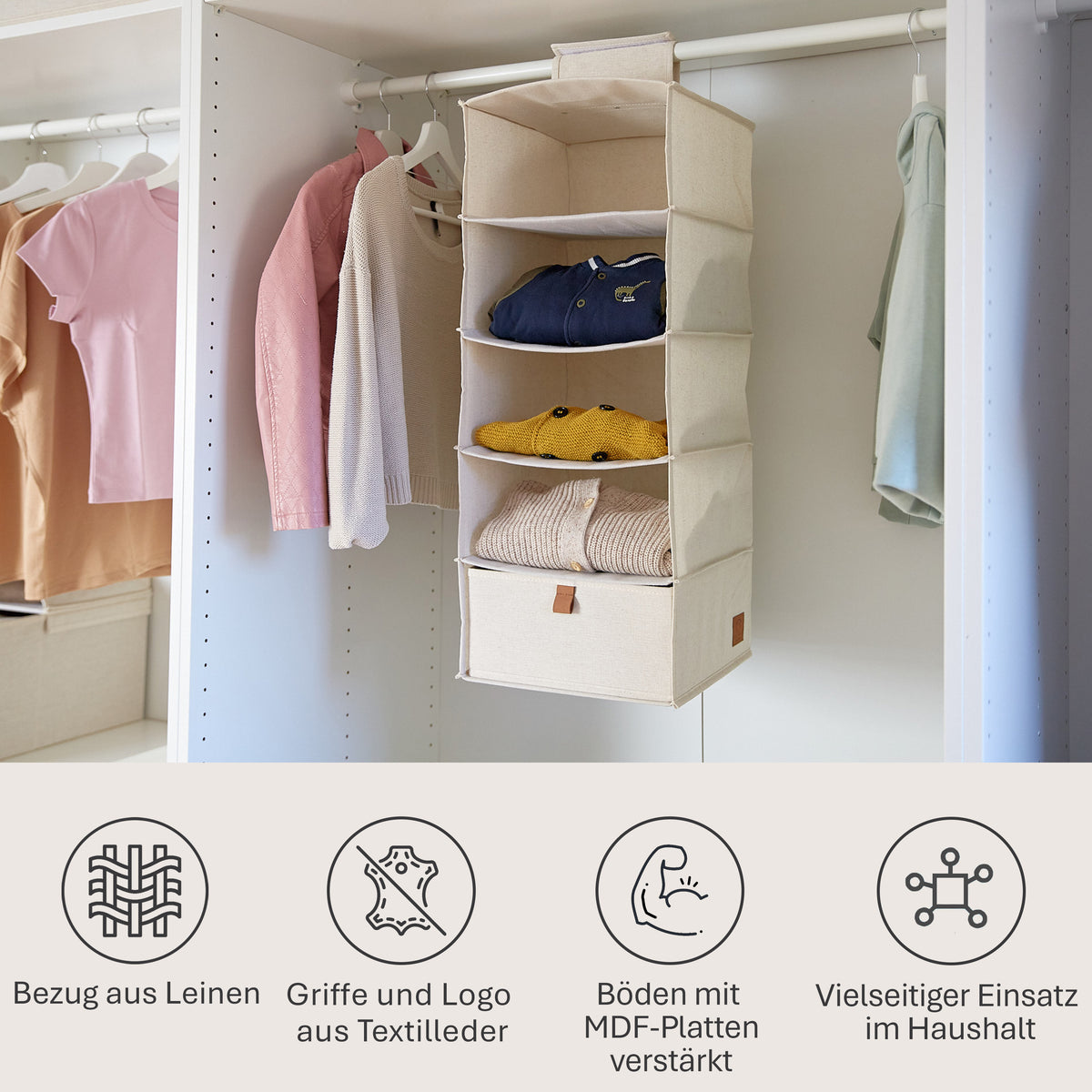 Hängeregal für den Kleiderschrank – PREMIUM NATUR