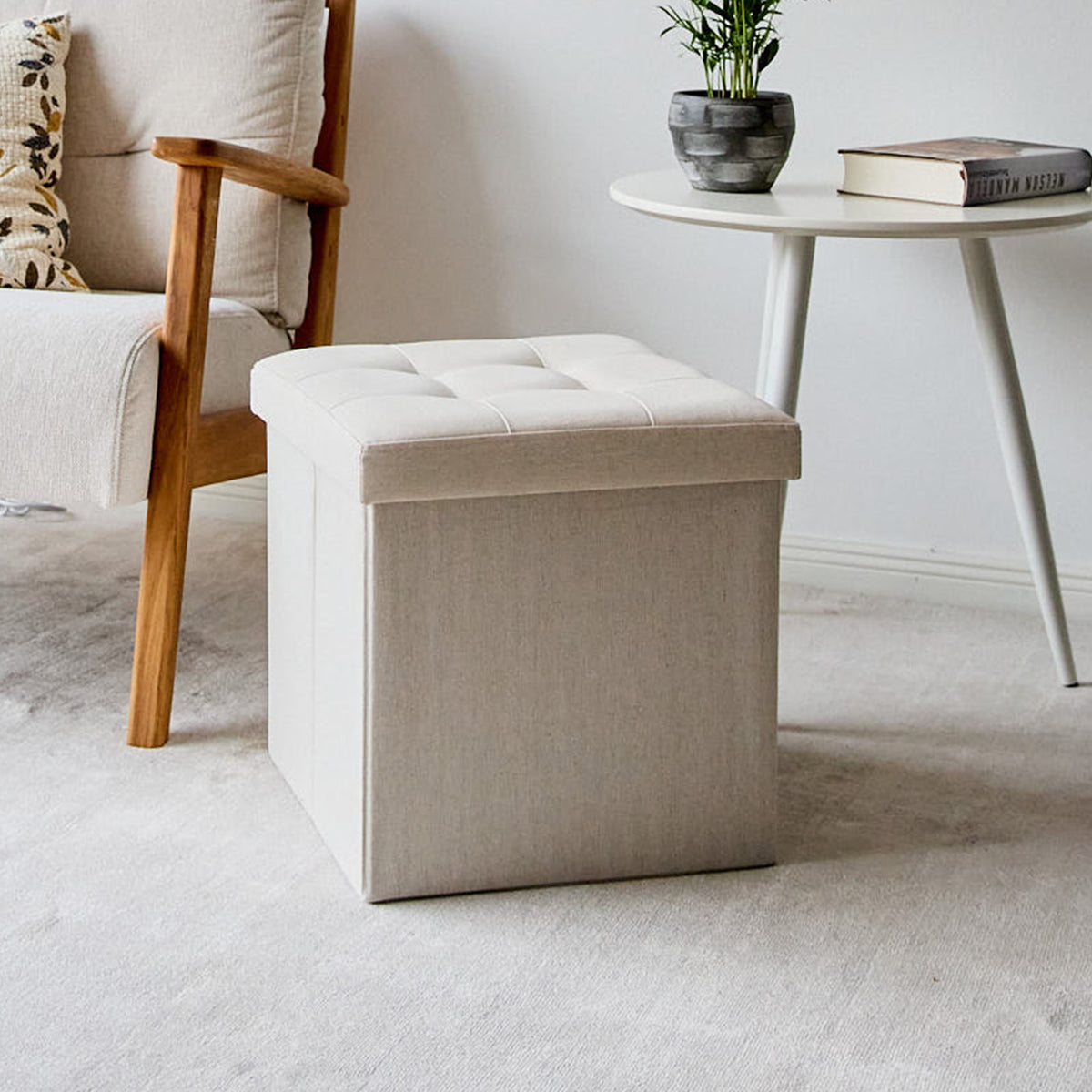 Sitzhocker mit Stauraum, 38x38x38 cm – PREMIUM