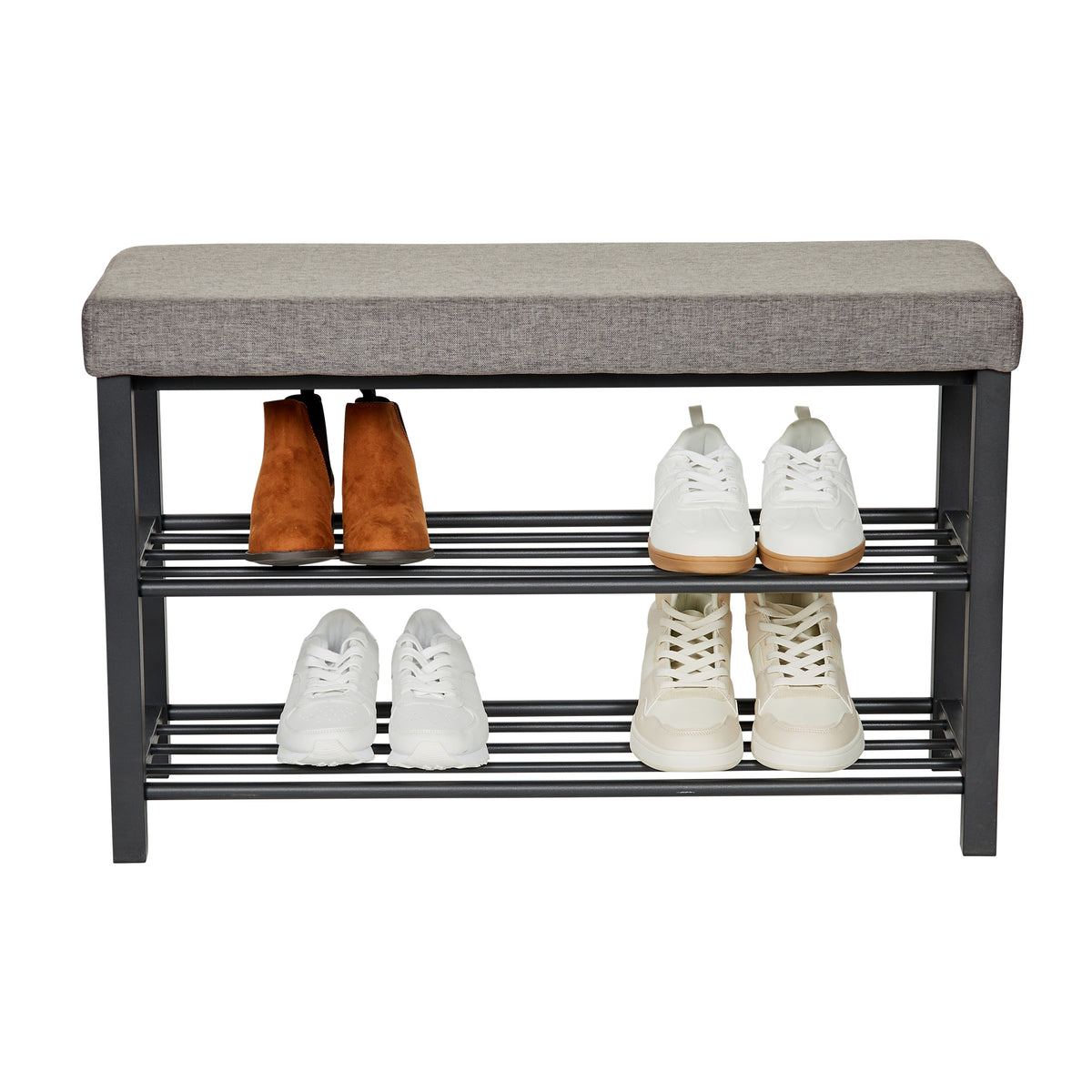 Loft Schuhbank mit Sitzfläche bis ca. 100 kg belastbar, 80 x 31 x 50 cm