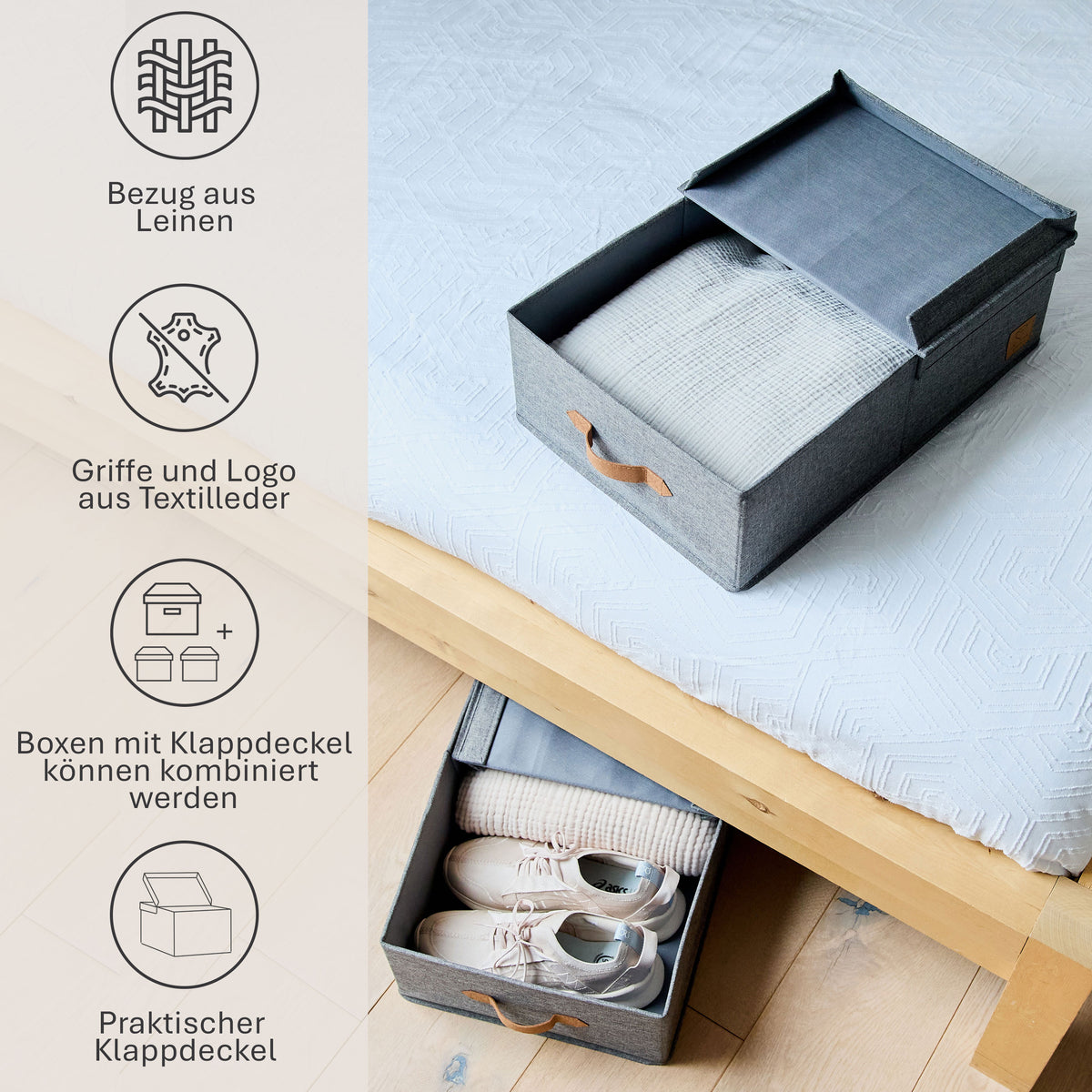 Aufbewahrungsbox mit Klappdeckel – PREMIUM