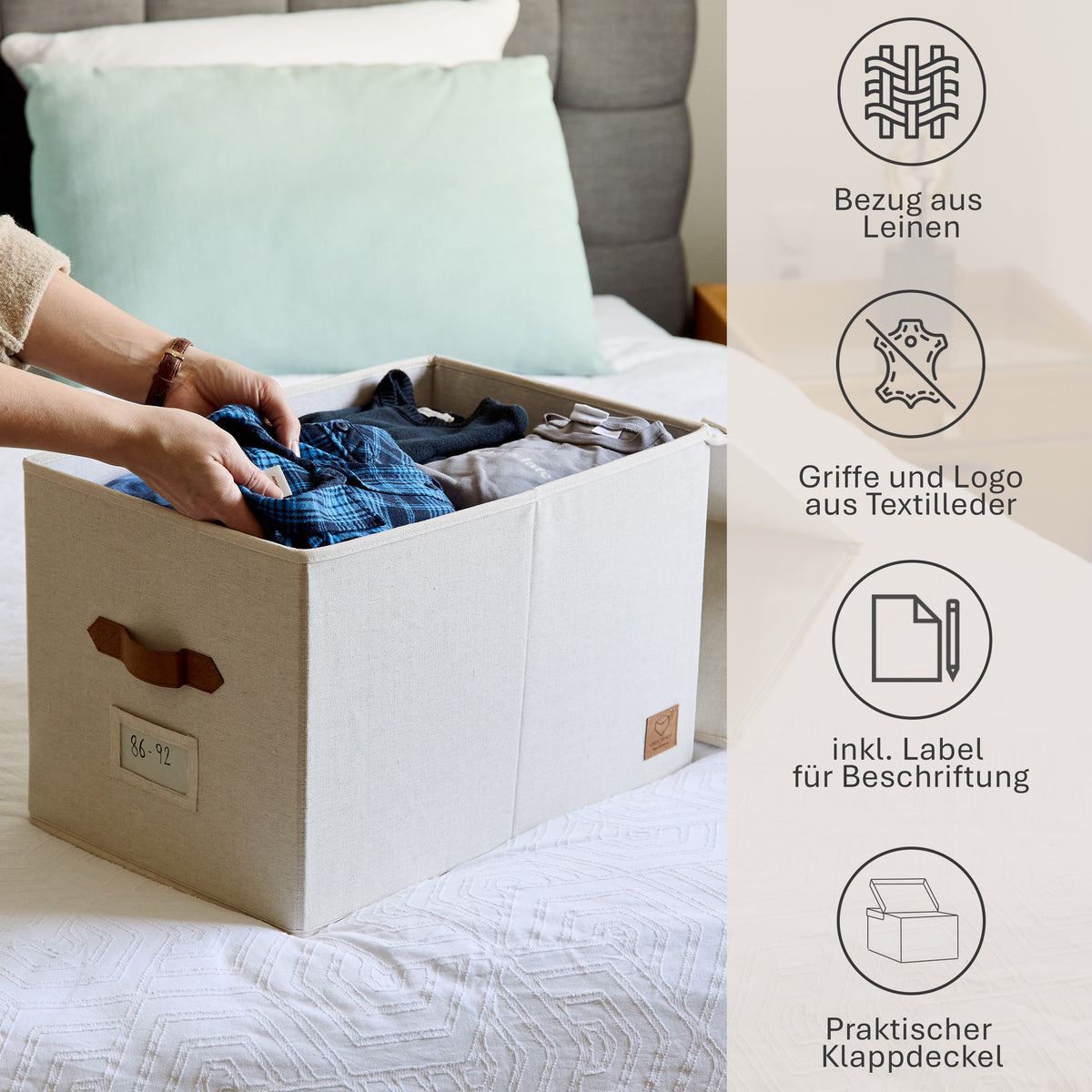 Aufbewahrungsbox mit Klappdeckel – PREMIUM