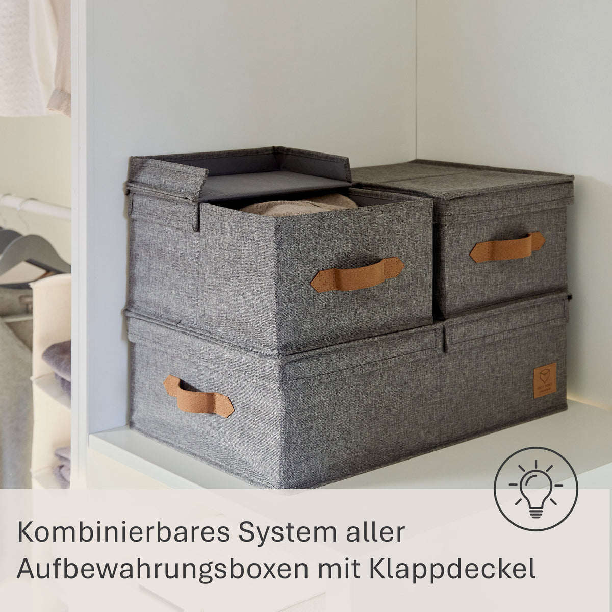 Aufbewahrungsbox mit Klappdeckel – PREMIUM