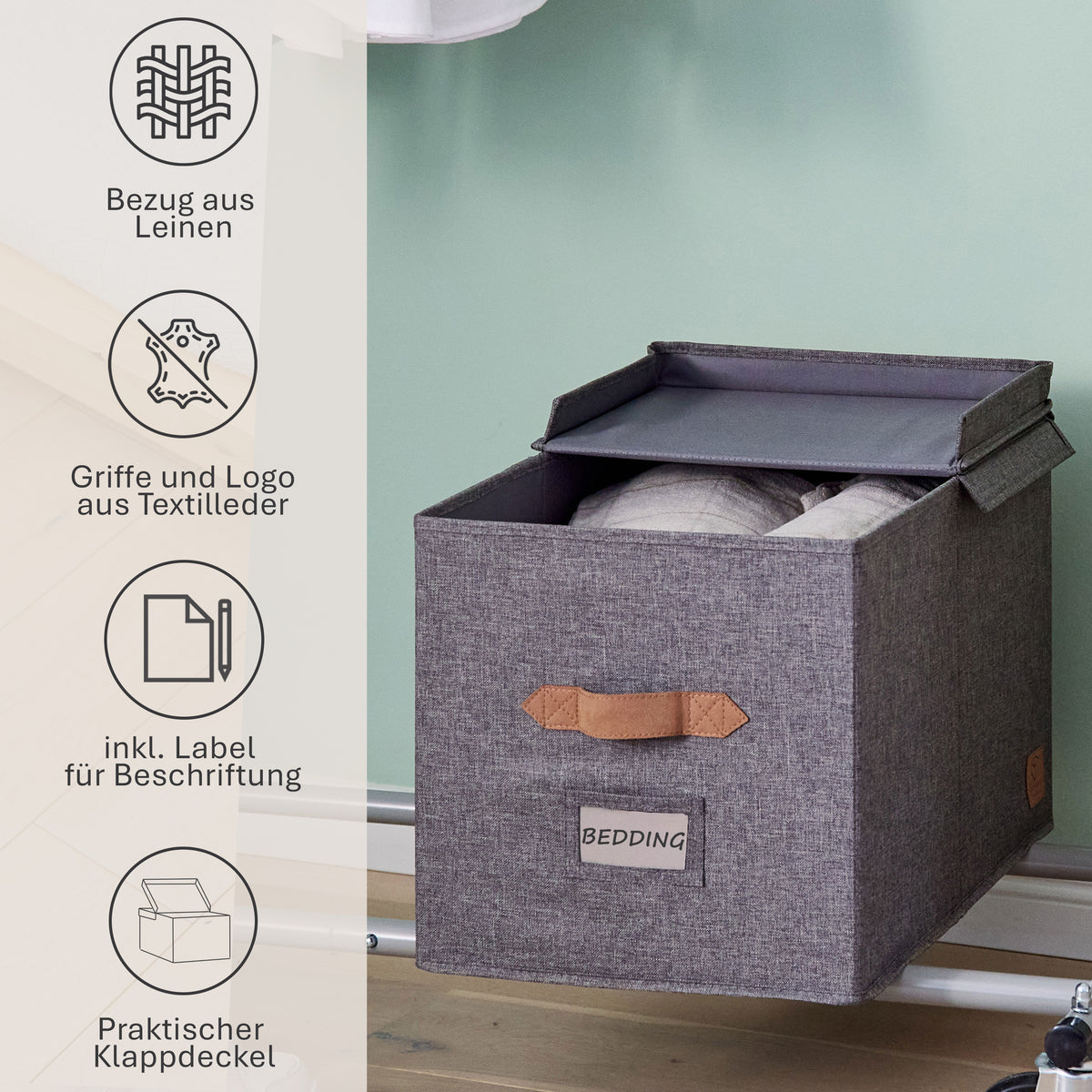 Aufbewahrungsbox mit Klappdeckel – PREMIUM