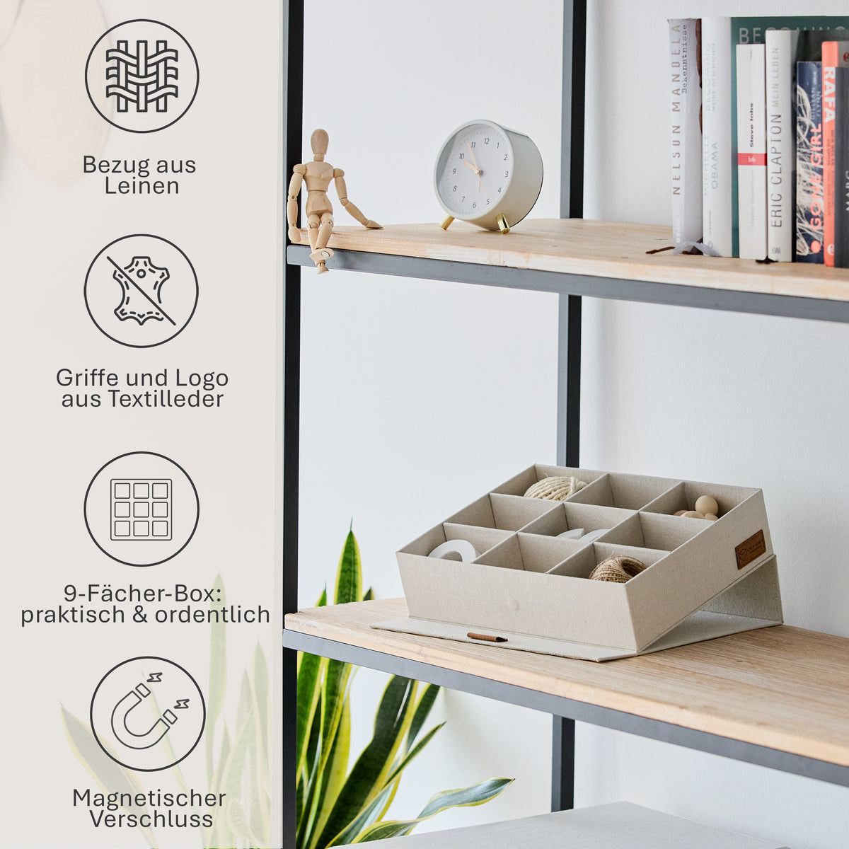 Aufbewahrungsbox mit Deckel – PREMIUM NATUR