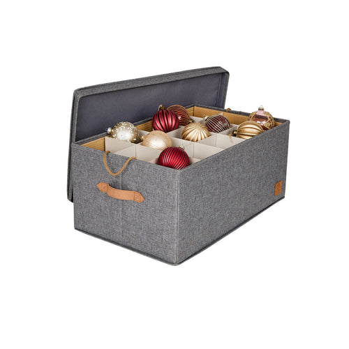 Aufbewahrungsbox für Weihnachtskugeln – PREMIUM [farbe:Grau meliert]