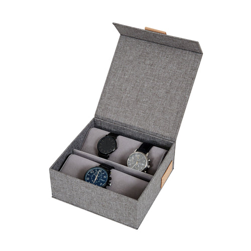 Premium Aufbewahrungsbox für Uhren [farbe:Hellgrau]