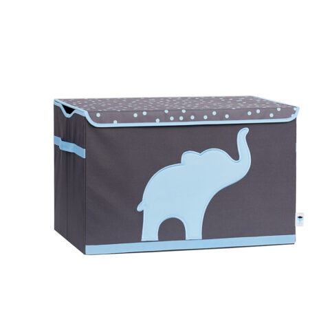Truhe grau mit blauem Elefant