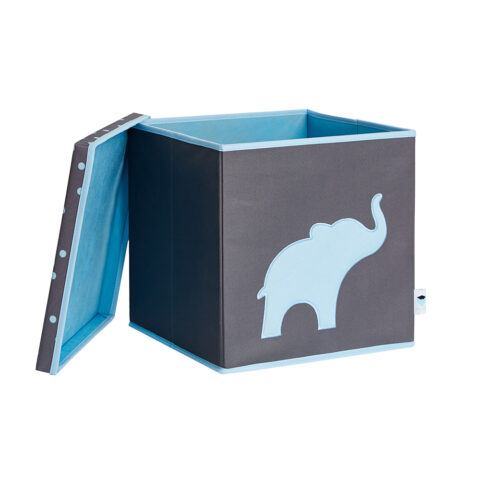 Aufbewahrungsbox mit blauen Elefant