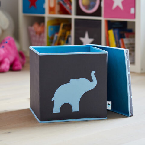Aufbewahrungsbox mit blauen Elefant